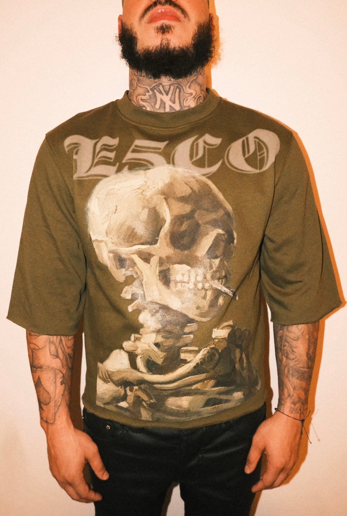 SKULLY CROP olive