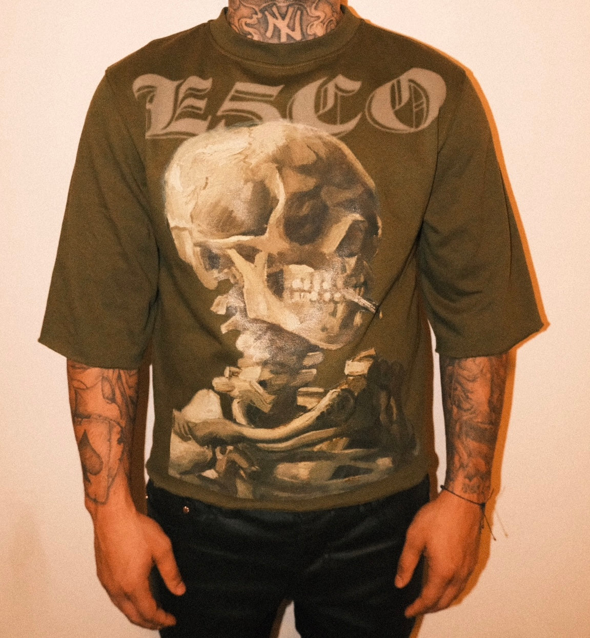 SKULLY CROP olive
