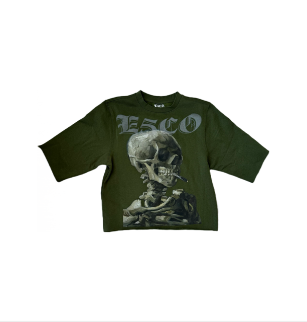 SKULLY CROP olive